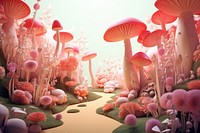 Magical forest mushroom nature fungus. AI generated Image by rawpixel.