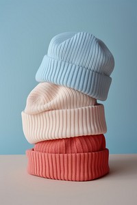 Beanies blue red headwear. AI generated Image by rawpixel.