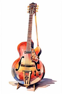 Jazz guitar white background creativity mandolin. 