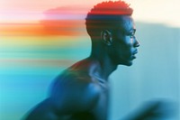 Track field photography portrait motion. AI generated Image by rawpixel.