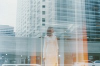 Scifi city standing motion. AI generated Image by rawpixel.
