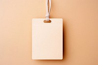 Blank craft paper label hanging accessories electronics. 