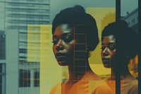 Scifi african american female adult city. AI generated Image by rawpixel.