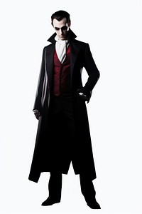 A vampire overcoat costume white background. AI generated Image by rawpixel.