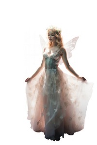 A real fairy wearing sparkling nature dress fashion angel gown. AI generated Image by rawpixel.