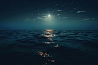 Night ocean sea astronomy. AI generated Image by rawpixel.