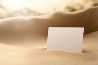 Blank Name card sand outdoors nature. 