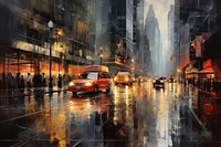 City lights street cityscape vehicle. AI generated Image by rawpixel.