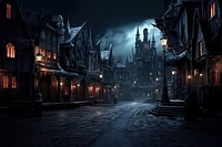 Cursed commercial area magic world outdoors street. AI generated Image by rawpixel.