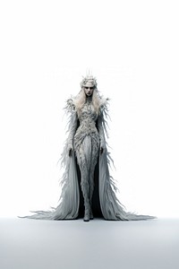White witch Gothic style fashion sketch. AI generated Image by rawpixel.