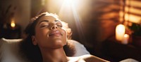 Mixed race Woman receiving a massage therapy adult woman spa. 