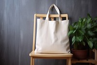 Blank tote bag handbag chair accessories. 