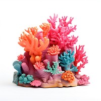 Coral reef nature sea white background. AI generated Image by rawpixel.