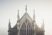 Gothic building architecture morning spirituality. AI generated Image by rawpixel.