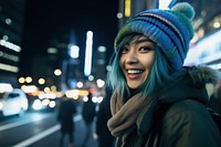 Asian woman portrait winter adult. 