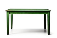 Green table furniture desk white background. AI generated Image by rawpixel.