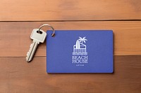 Keycard mockup, label psd