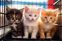 Kittens animal mammal cage. AI generated Image by rawpixel.