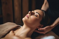 Woman getting a body massage adult skin relaxation. AI generated Image by rawpixel.