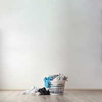 Cleaning laundry textile basket.