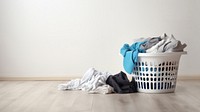 Cleaning laundry textile basket.