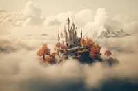 Fairy tale fantasy heaven architecture building spirituality. AI generated Image by rawpixel.