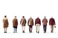 Five old people walking footwear adult back. AI generated Image by rawpixel.