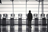 Tourist airport adult man. 