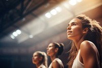 Professional female basketball portrait adult photo. 