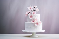 Sakura flower theme wedding cake dessert blossom. AI generated Image by rawpixel.