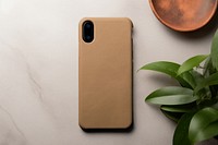 Brown smartphone case with design space