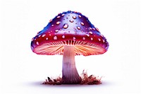 A magical colorful mushroom fungus agaric plant. AI generated Image by rawpixel.