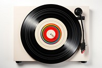 Gramophone electronics record white background. 