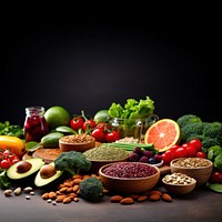 Healthy food fruit vegetable vitamin. AI generated Image by rawpixel.