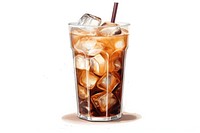 Iced coffee cocktail drink glass. 