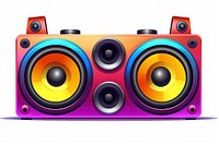 Music a speaker stereo white background loudspeaker. AI generated Image by rawpixel.