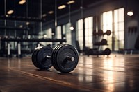 Gym deadlift dumbbell fitness. 