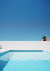 Photo of Swimming pool, summer, mininal, clean, isolated.  