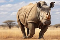 Afican Rhino wildlife elephant savanna. 