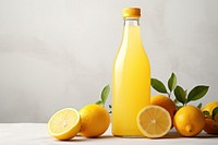 Lemon juice bottle fruit. 