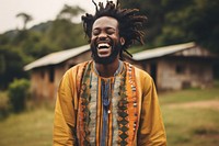 African dress laughing adult smile. 