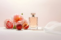 Peach perfume bottle cosmetics. 