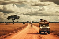 Safari safari outdoors vehicle. AI generated Image by rawpixel.
