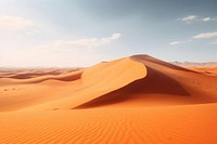 Sahara Desert desert outdoors horizon. AI generated Image by rawpixel.