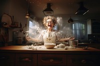 Kitchen baking portrait adult. AI generated Image by rawpixel.