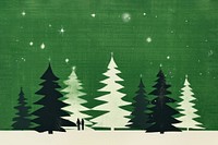 risograph printing illustration minimal simple Christmas, winter.  