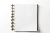 Notebook diary white page. 