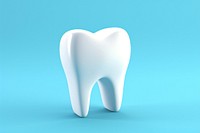 3D tooth on blue background. AI generated image by rawpixel.