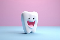 3D smiling tooth. 