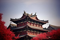 Chinese architecture building mansion pagoda. 